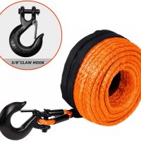 BIGTUR Synthetic Winch Rope 3/8 x 92ft with Hook and Protective Sleeve  23809 LBs for 4WD Off-Road Trunk Car Recovery Accessory Automotive Towing  Products & Winches fcteutonia05.de