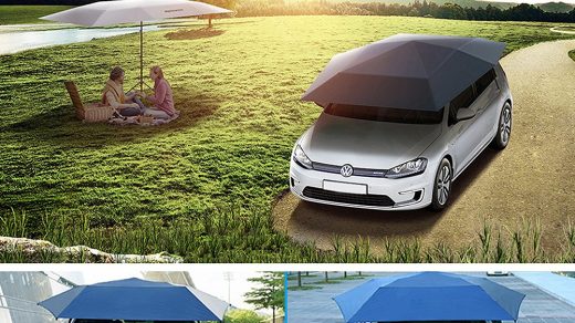 AICase Car Tent Umbrella, Automatic Anti-UV Car Tent Movable Carport Folded  Portable Automobile Protection Car Umbrella Sunproof Sun Shade Canopy Cover  Universal(Automatic and Manual 2 in 1)- Buy Online in Andorra at