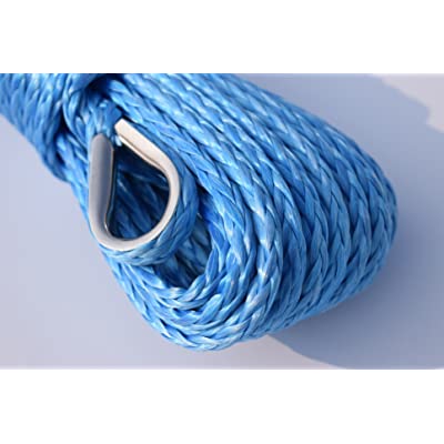 Buy 1/450ft Winch Rope Extension,Synthetic Winch Rope,Winch Cable,ATV Winch  Line with Thimbles(Blue) Online in Japan. B01N0ATT4L