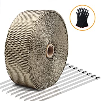 Buy Exhaust Wrap LIBERRWAY Header Wrap Exhaust Heat Wrap for Exhaust Pipes  Tap Kit for Car Motorcycle, 2x50ft with 10 Stainless Ties and Gloves Online  in Hong Kong. B07DFF3JCX