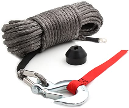 Synthetic Winch Rope Kit w/ Snap Hook and Rubber Stopper –  OffroadingGear.com
