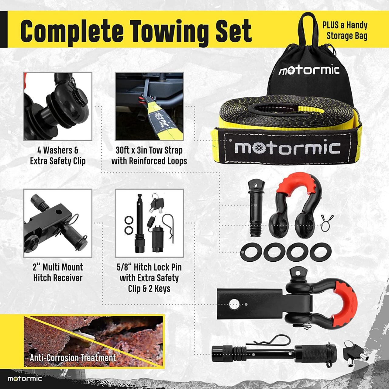 Review for motormic Tow Strap Recovery Kit – 3