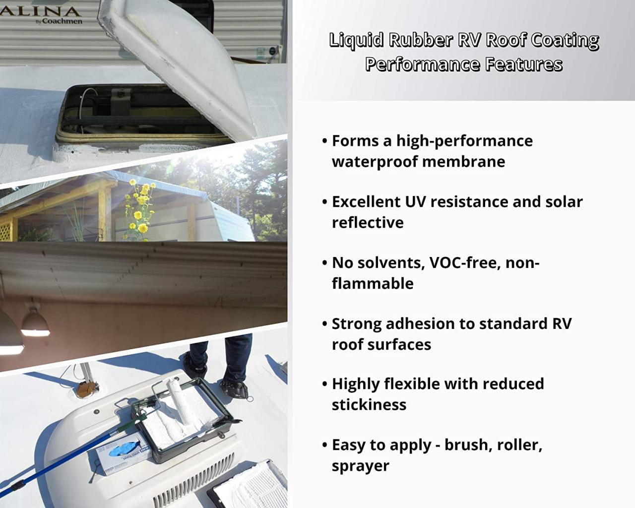 Liquid Rubber RV Roof Coating Sealant, White, 1 Gallon : Amazon.in: Car &  Motorbike