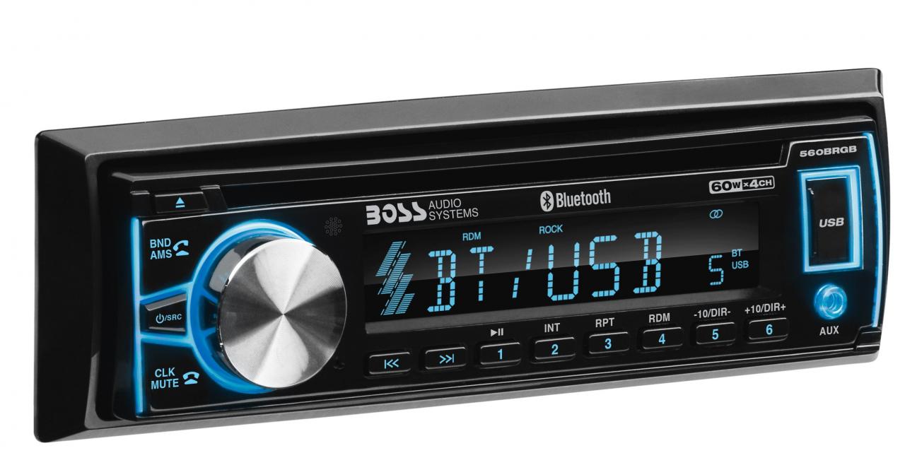 BOSS Audio Systems Elite 560BRGB Car Stereo - Single Din, Bluetooth Audio  and Hands-Free Calling, CD, MP3, USB, AUX Input, AM/FM Radio Receiver,  Multi Color Illumination, Detachable Front Panel- Buy Online in