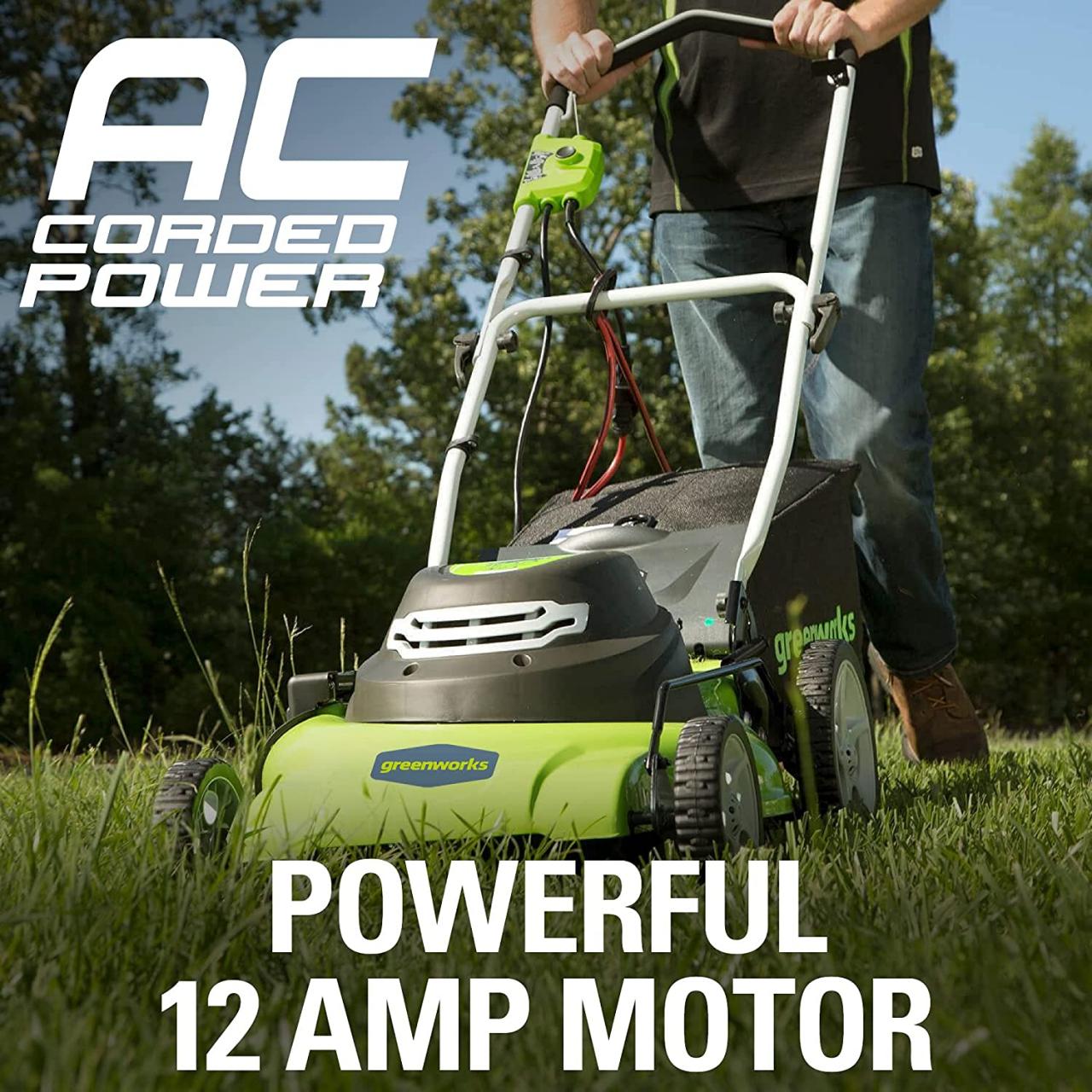 Greenworks 25012 Review - A lightweight electric lawn mower