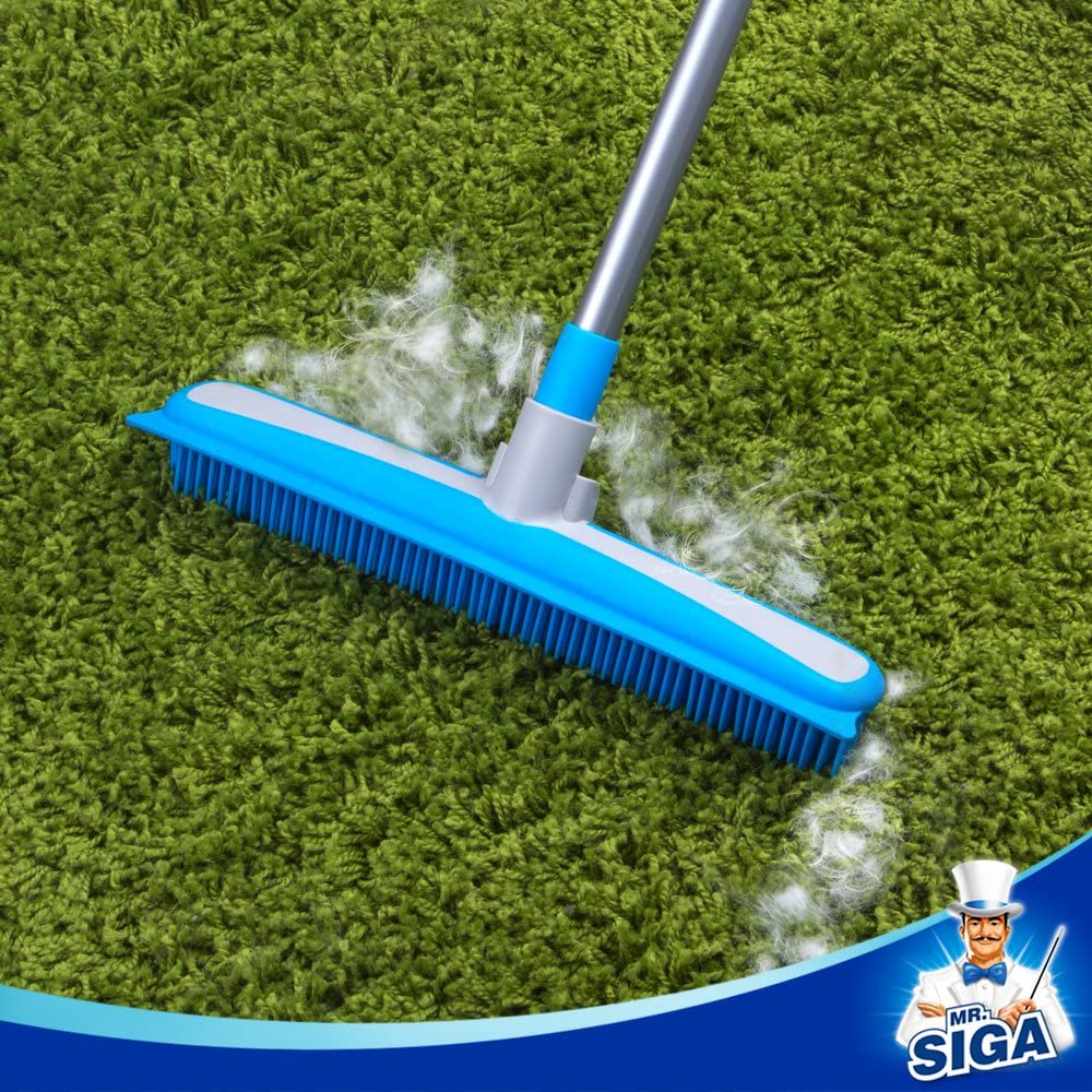 Buy MR.SIGA Soft Bristle Rubber Broom and Squeegee with Telescopic Handle-  12.4 Width Online in Hong Kong. B06XP1Z7NW