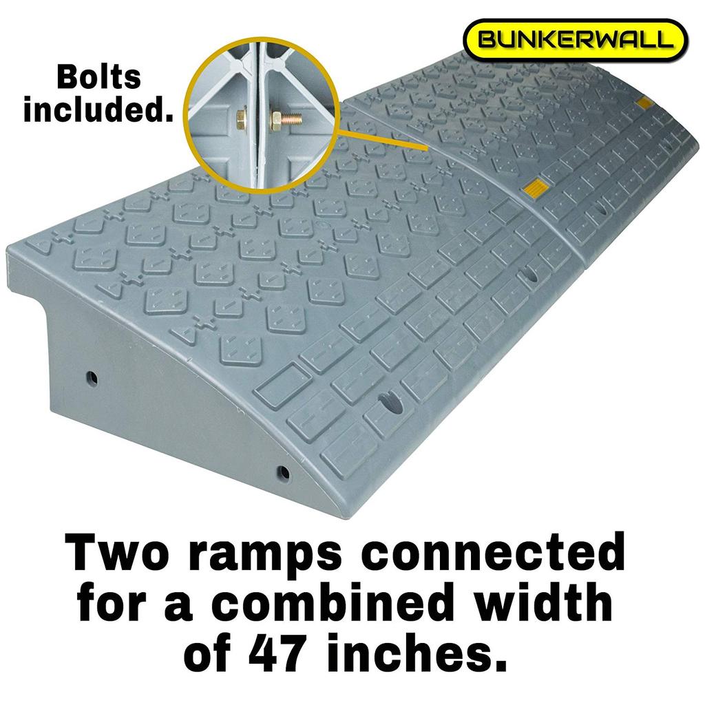 Set of Two Large (6 inch tall) Curb Ramps. Durable Multipurpose Ramp S –  BUNKERWALL