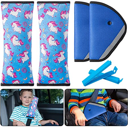 Cloudz Kids Plush Seat Belt Buddy Travel Pillow Seat Belt Cover - Unicorn :  Amazon.in: Toys & Games