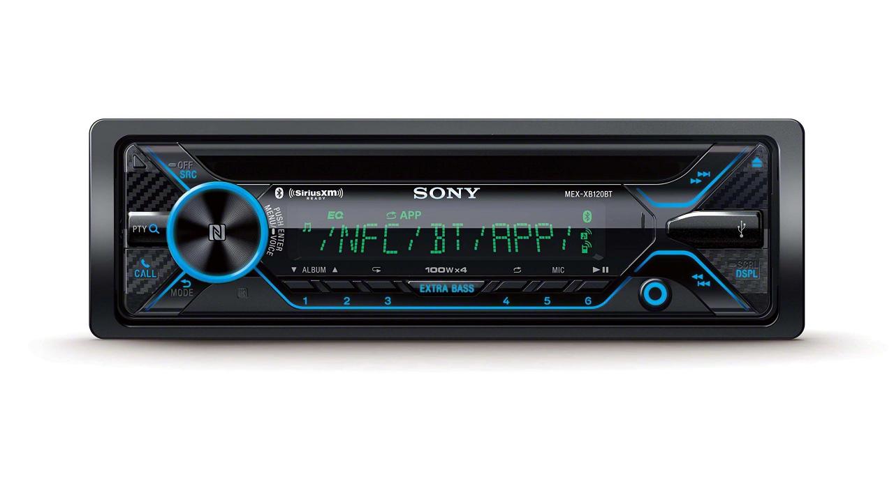 Sony MEX-XB120BT Single DIN Hi-Power Bluetooth In-Dash CD/AM/FM/SiriusXM  Ready Car Stereo with 180W RMS (CEA Rated Power) built-in 4-channel 45W x 4  Amplifier- Buy Online in Antigua and Barbuda at antigua.desertcart.com.  ProductId :
