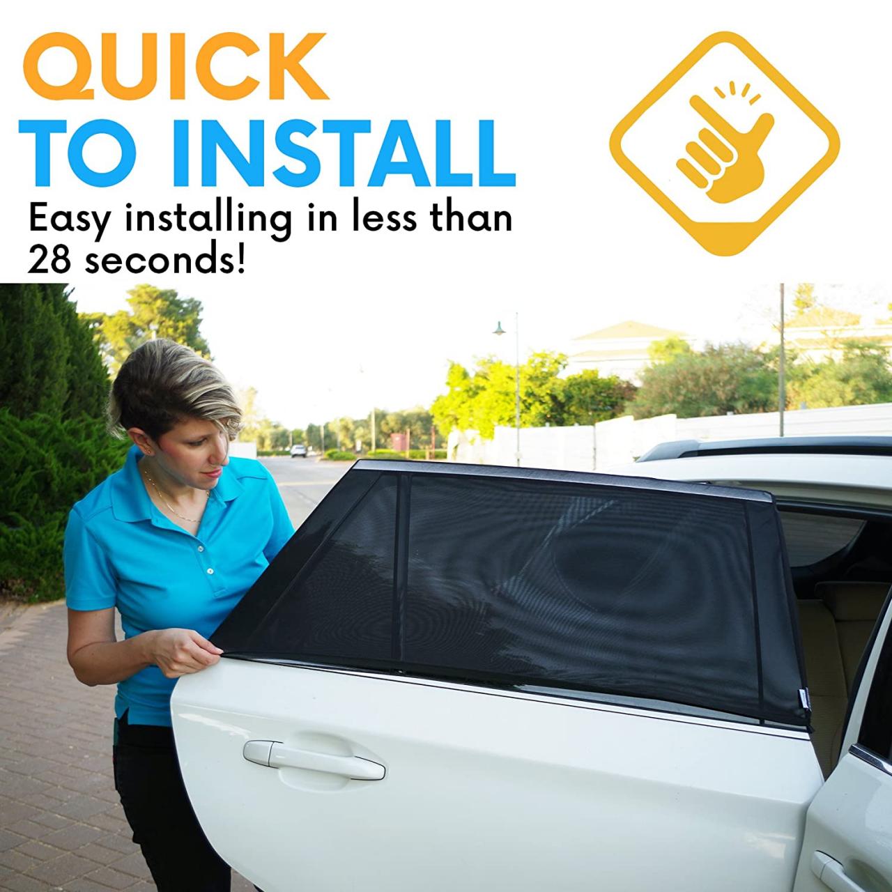 BABY 1ST CAR SIDE WINDOW SUN SHADE | Protects Your Babies and Kids from the  SUN / UV Rays by up to 98% TRAVEL E-BOOK INCLUDED Fits MOST Models Small  size might