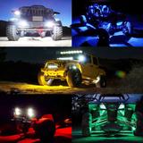 Ampper RGB LED Rock Lights with Bluetooth Control, Timing Function, Music  Mode - Neon LED Underglow Light Kits for Car Offroad Boat Trail Rig Lamp ( Waterproof, 4 Pods)- Buy Online in Botswana