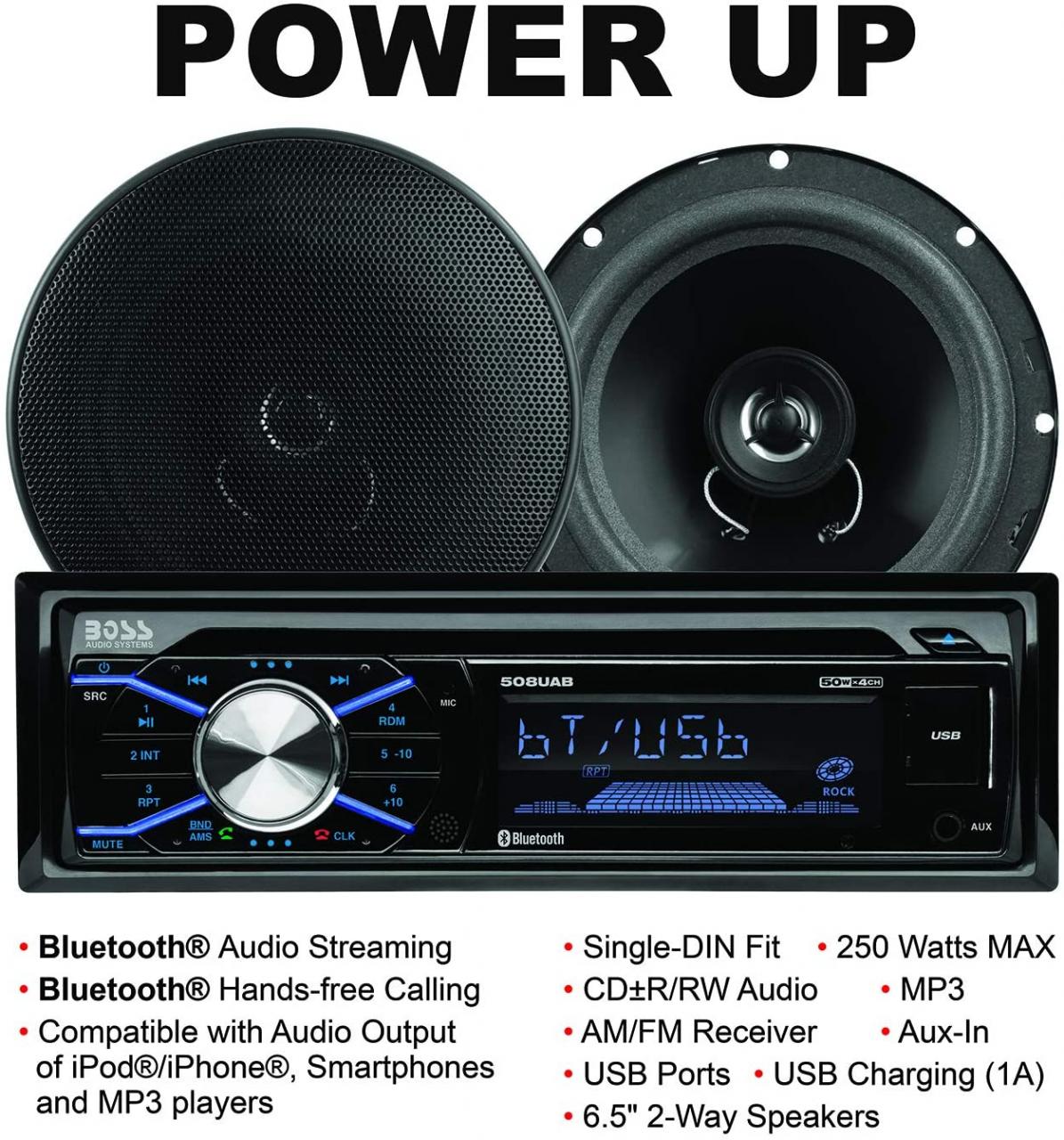 BOSS Audio Systems 616UAB Multimedia Car Stereo - Single Din LCD Bluetooth  Audio and Hands-Free Calling, Built-in… - Dvdplayerforcar.com
