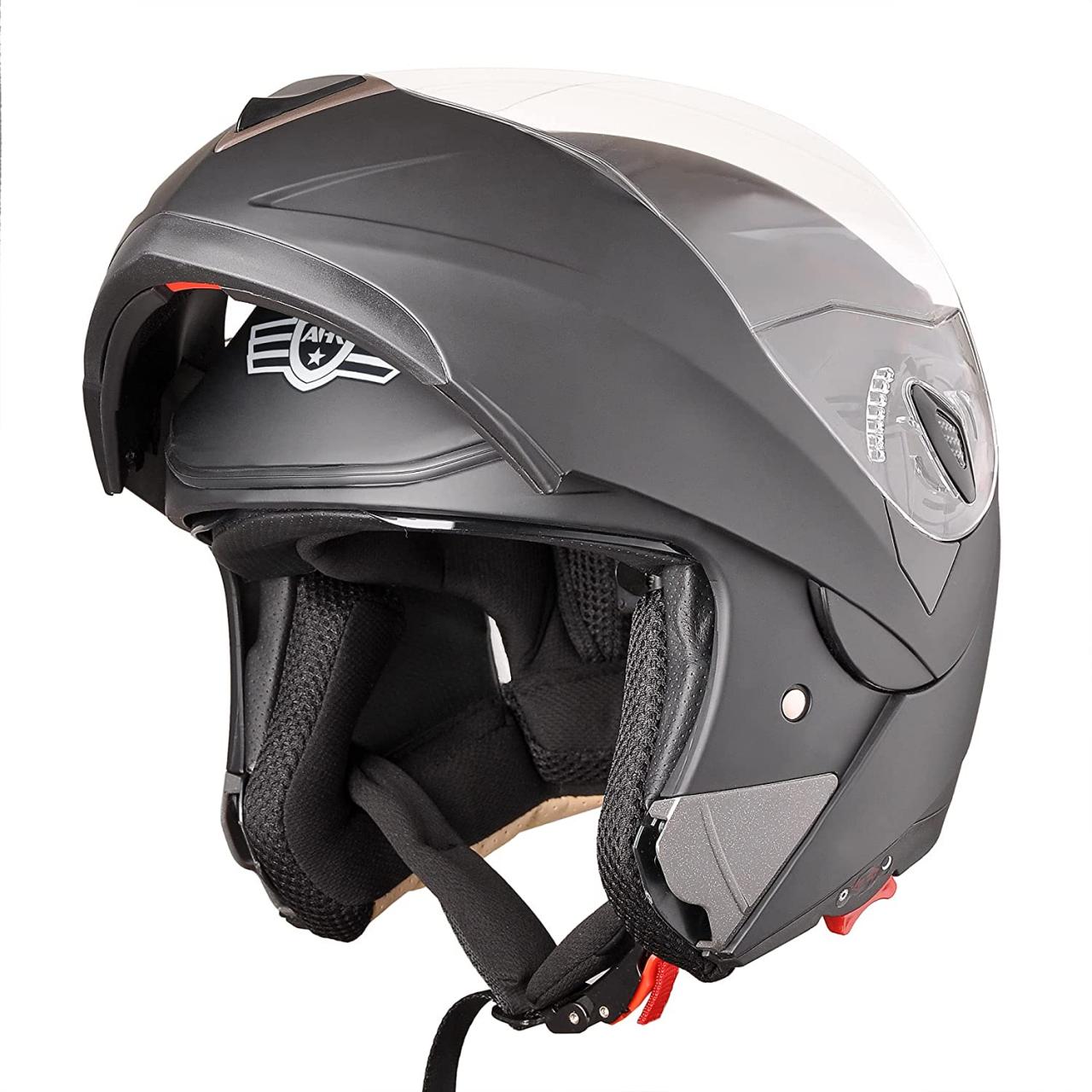 AHR RUN-O Retro 3/4 Open Face Motorcycle Helmet with Removable Snap on Sun  Shield Visor DOT Approved Matt Black L | Walmart Canada