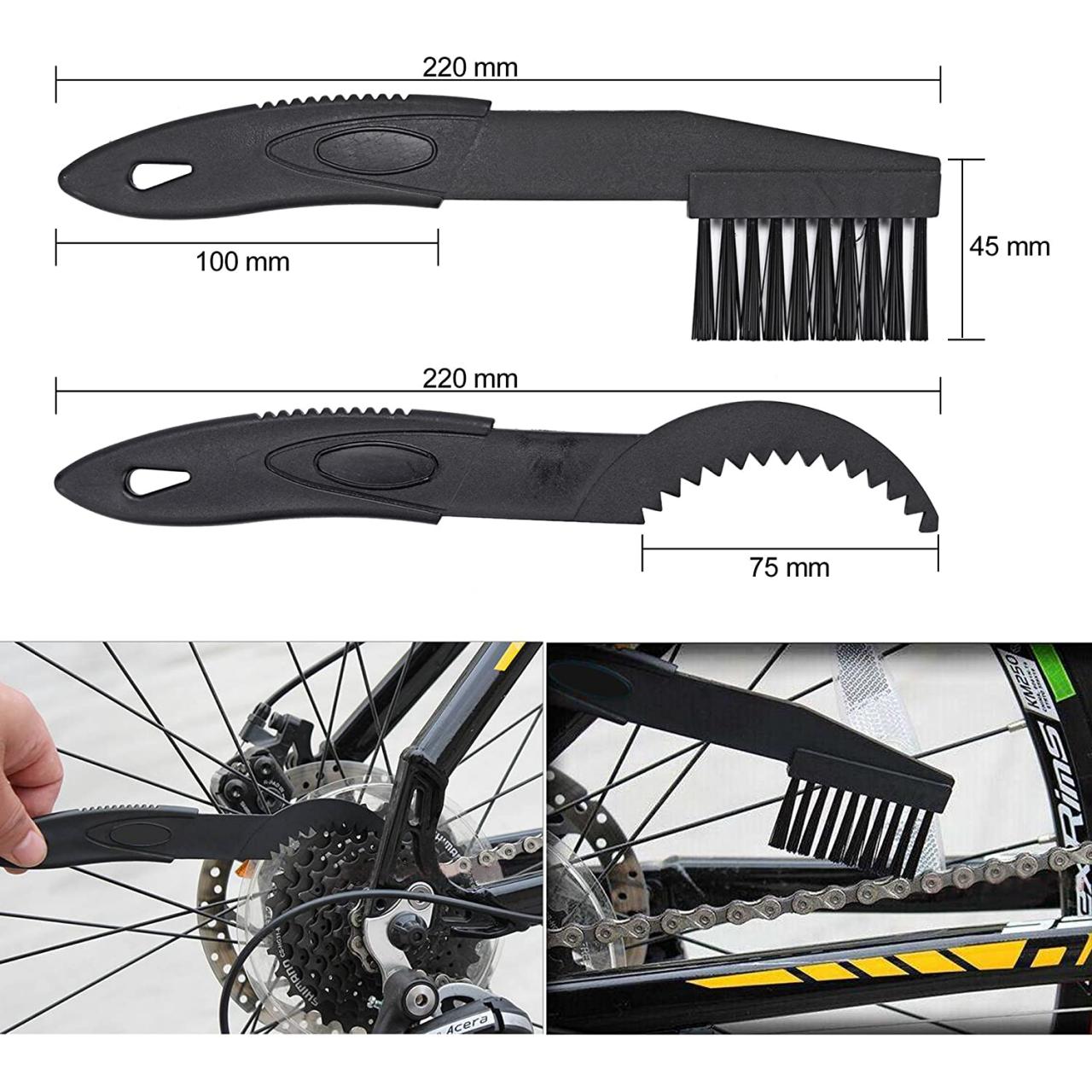 Oumers Bicycle Clean Brush Kit, 10pcs Motorcycle Bike Chain Cleaning Tools  Make Chain/Crank/Tire/Sprocket Cycling Corner Stain Dirt Clean,  Durable/Practical fit All Bike : Amazon.in: Car & Motorbike