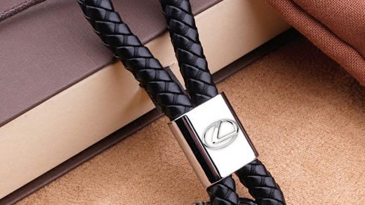 Mycaron Handmade Braided Genuine Leather Car Keychain for Man and Woman  Interior Accessories hauglegesenter Keychains