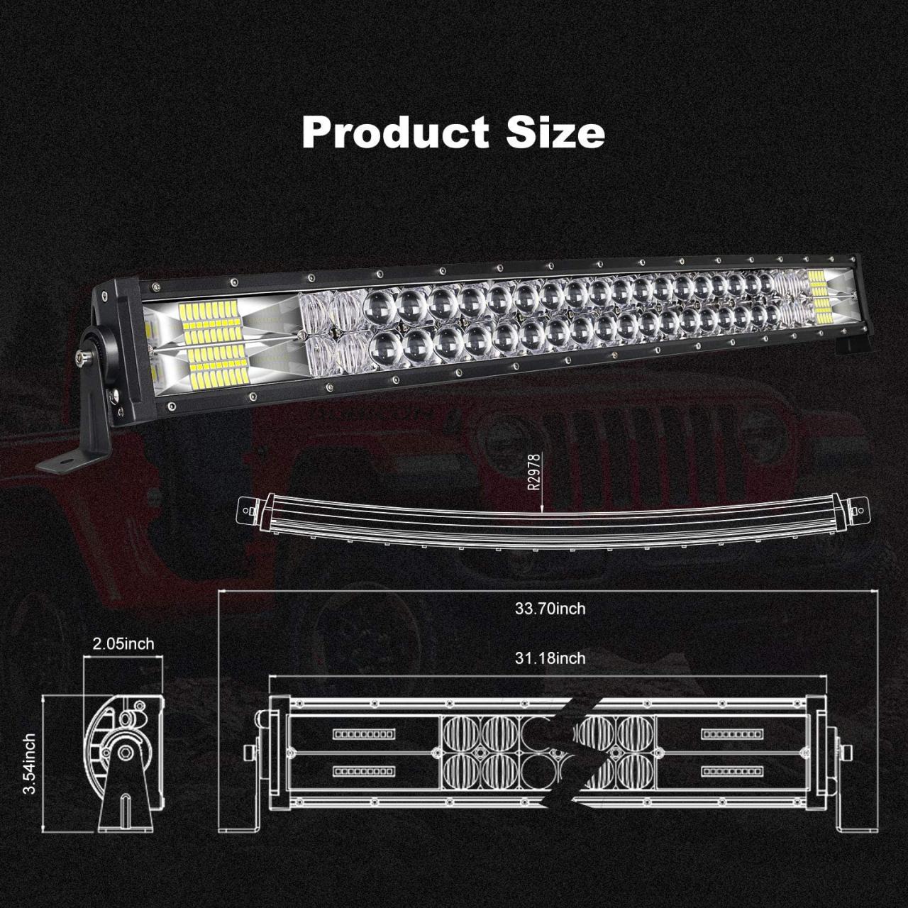 Buy TERRAIN VISION LED Light Bar 32 Inch Curved Led Bar Off Road Light W/  2pcs 4in 60W LED Pods Fog Lights with Wiring Harness Kit for Jeep Trucks  Polaris ATV UTV