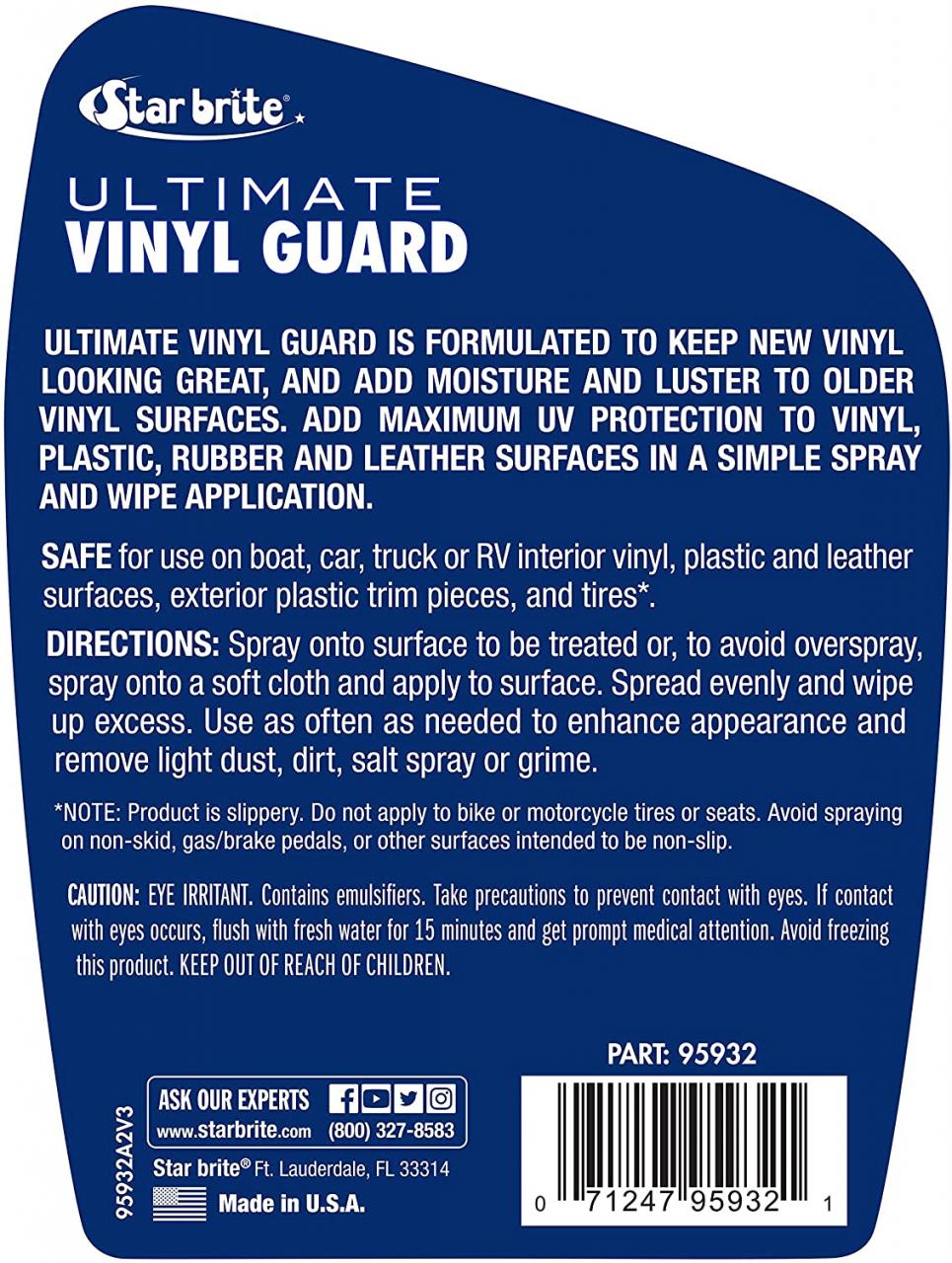 Buy Star brite Ultimate Vinyl Guard Protectant with PTEF - 32 oz. Sprayer  Online in Hungary. B00TUNQFQG