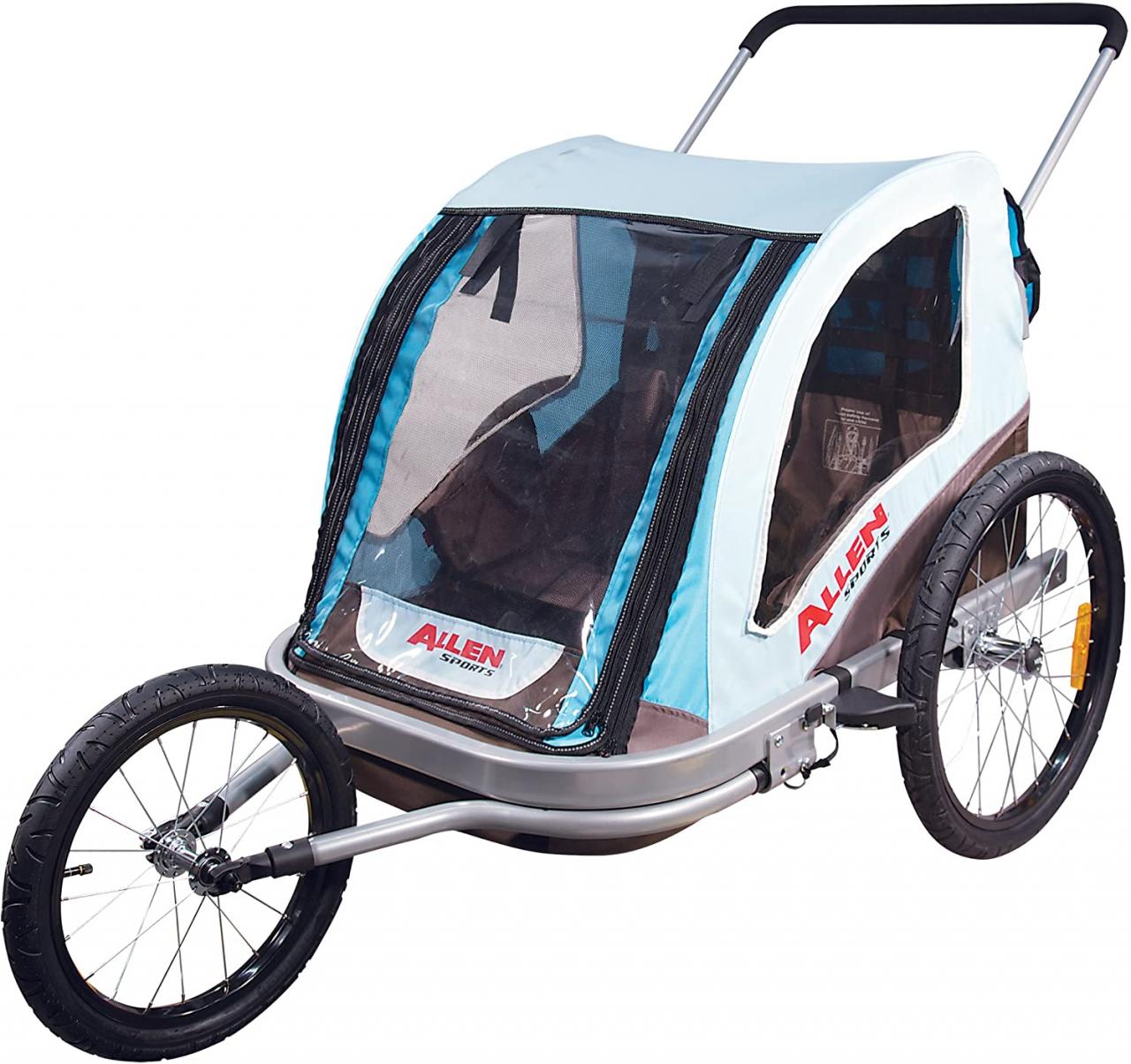 Amazon.com : Allen Sports Premier Aluminum 2-Child Jogger/Bike Trailer :  Child Carrier Bike Trailers : Sports & Outdoors