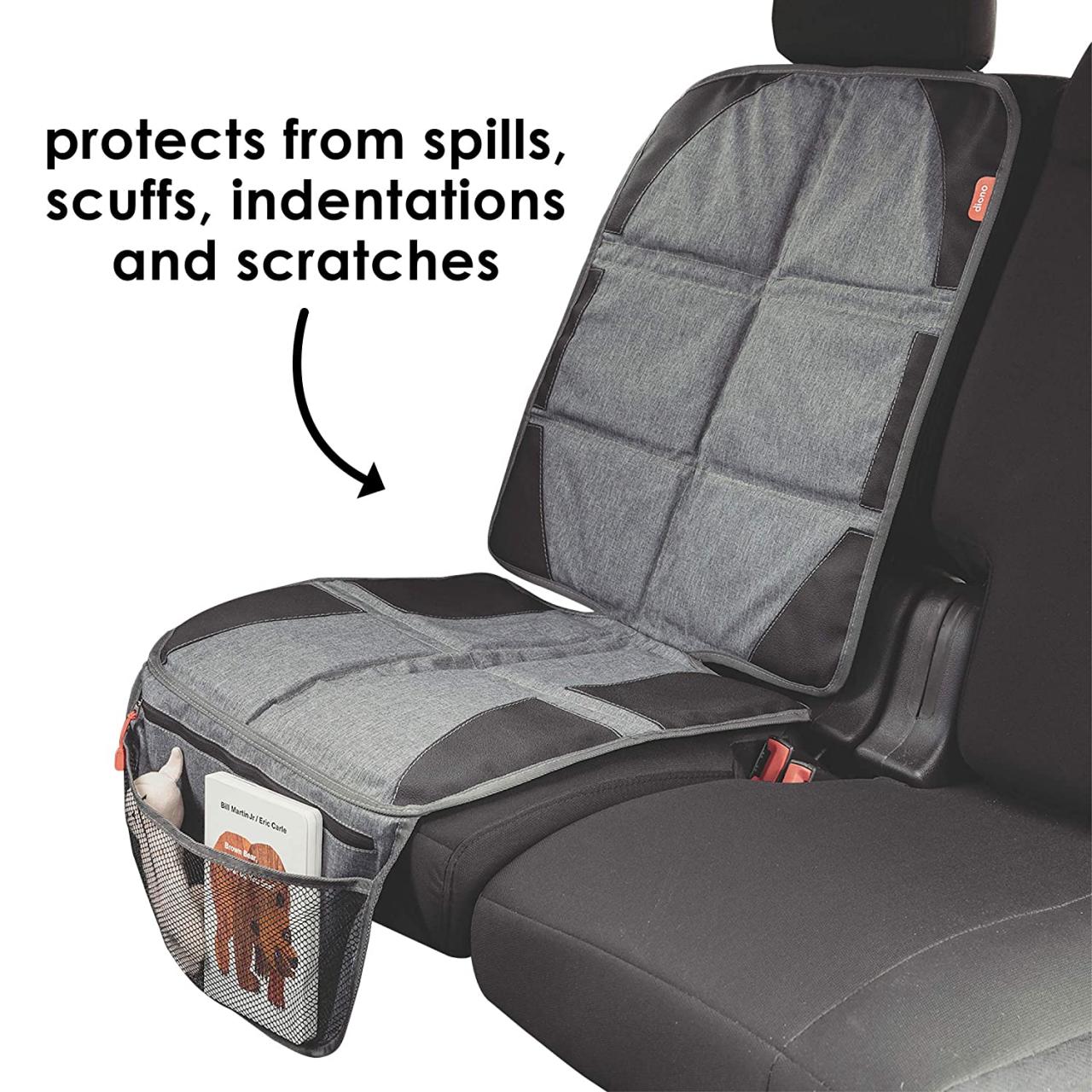 Buy Diono Ultra Mat Deluxe Full Size Car Seat Protector with Integrated  Heatshield, Crash Tested with Premium Ultra Thick Padding for Durable,  Water Resistant Protection, Includes 3 Mesh Storage Pockets Online in