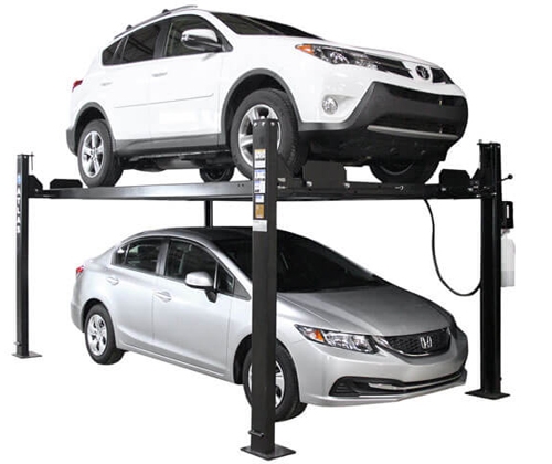 China REAL Manufacturer 8000 lbs double car lift 4 post car parking lift -  China car lift, car parking