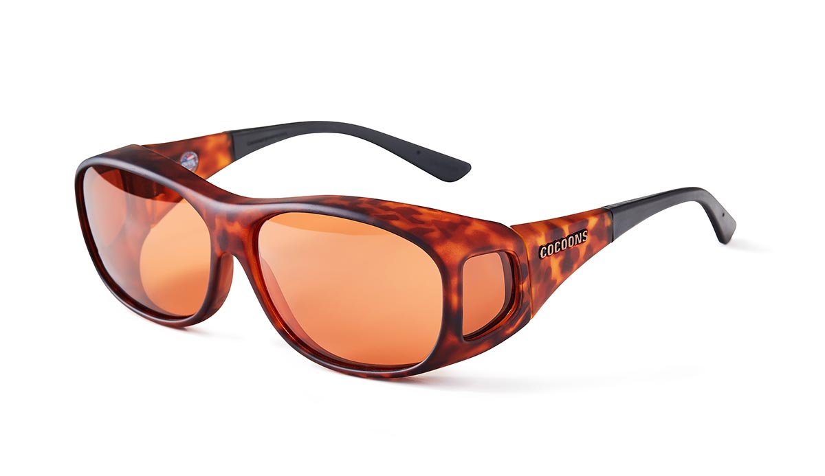 Cocoons Fitover Polarized Sunglasses Leopard/Amber | Ashley Ridge Optical