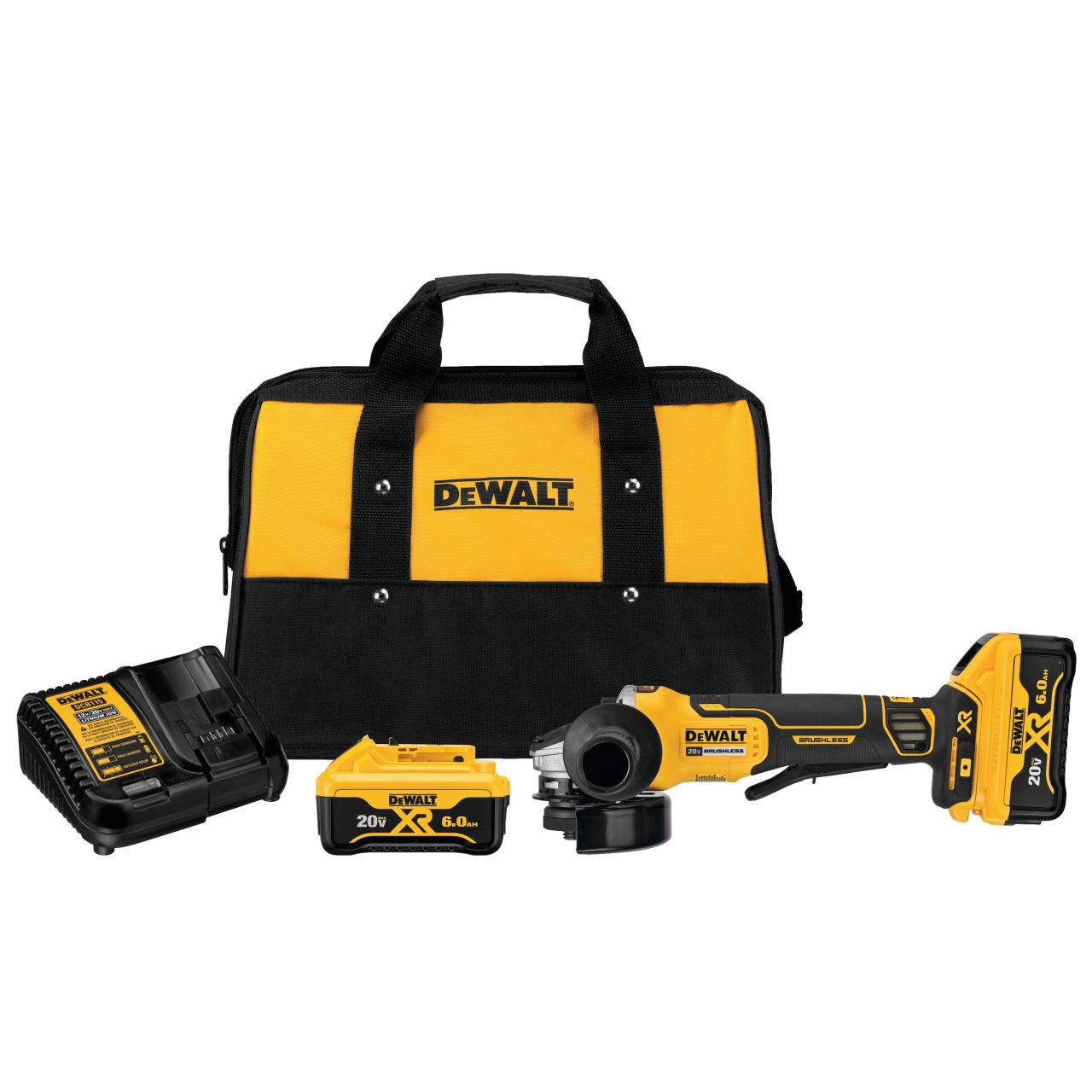 4.5 in. 20V MAX* XR® Paddle Switch Small Angle Grinder Kit with Kickback  Brake - DCG413R2 | DEWALT
