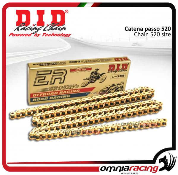 DID 520 ERV3 Gold Chain, Rivet, 120 links - SoloMotoParts.com