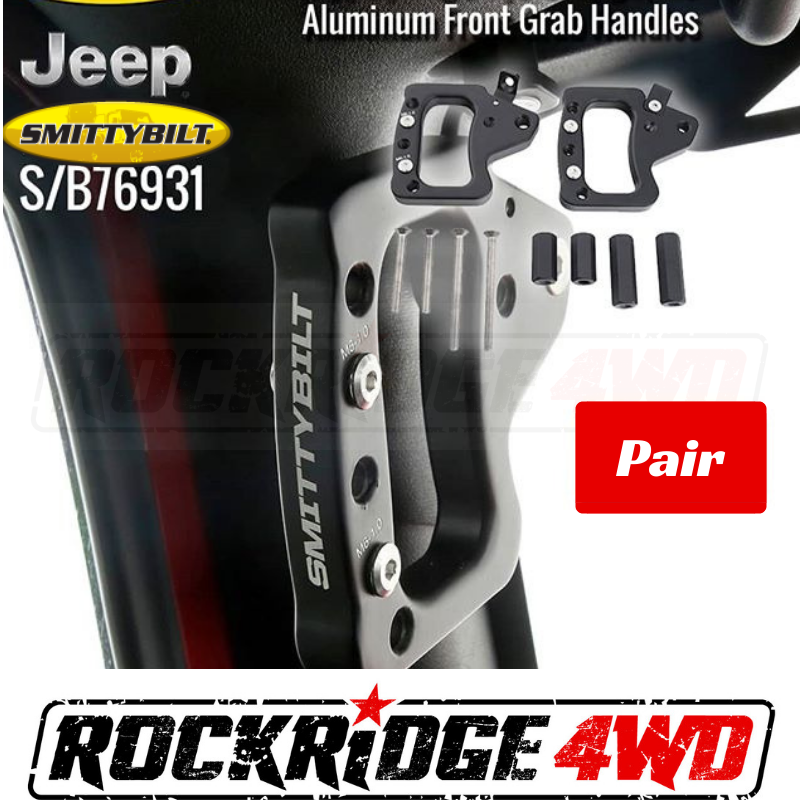Smittybilt Aluminum Front Grab Handles for 07-18 Jeep Wrangler JK