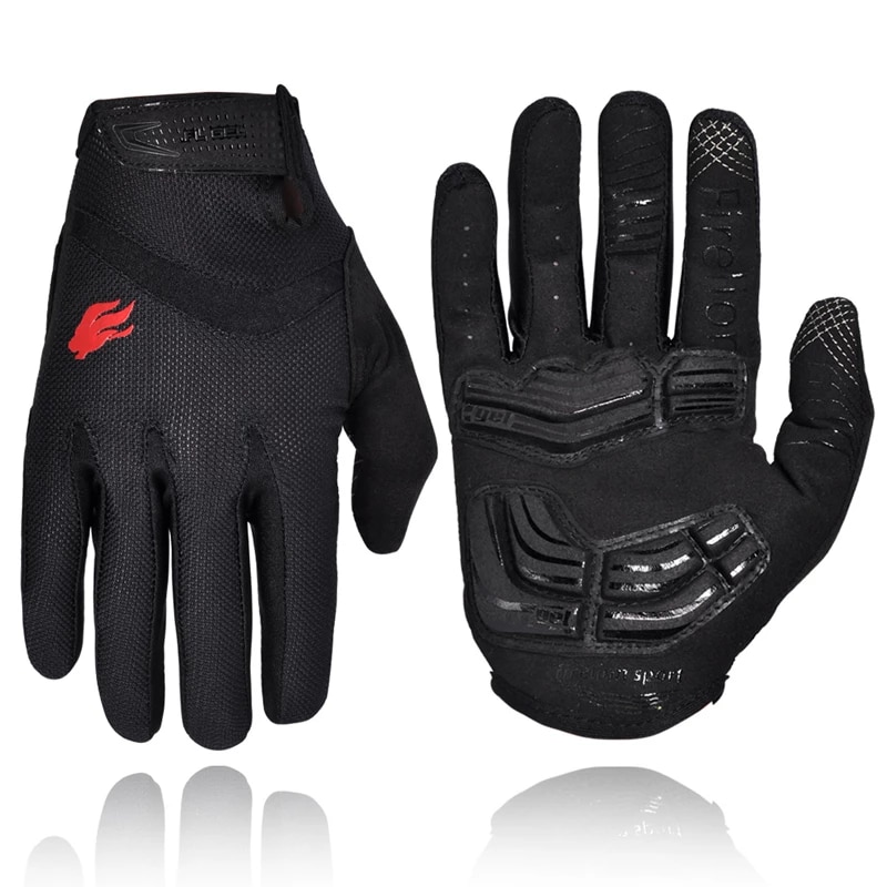 Buy FIRELION Cycling Gloves Bike Bicycle Gloves - Breathable Gel Pad  Shock-Absorbing Anti-Slip - MTB DH Road Touch Recognition Full Finger Gloves  for Men/Women Online in Indonesia. B00XHVNI94