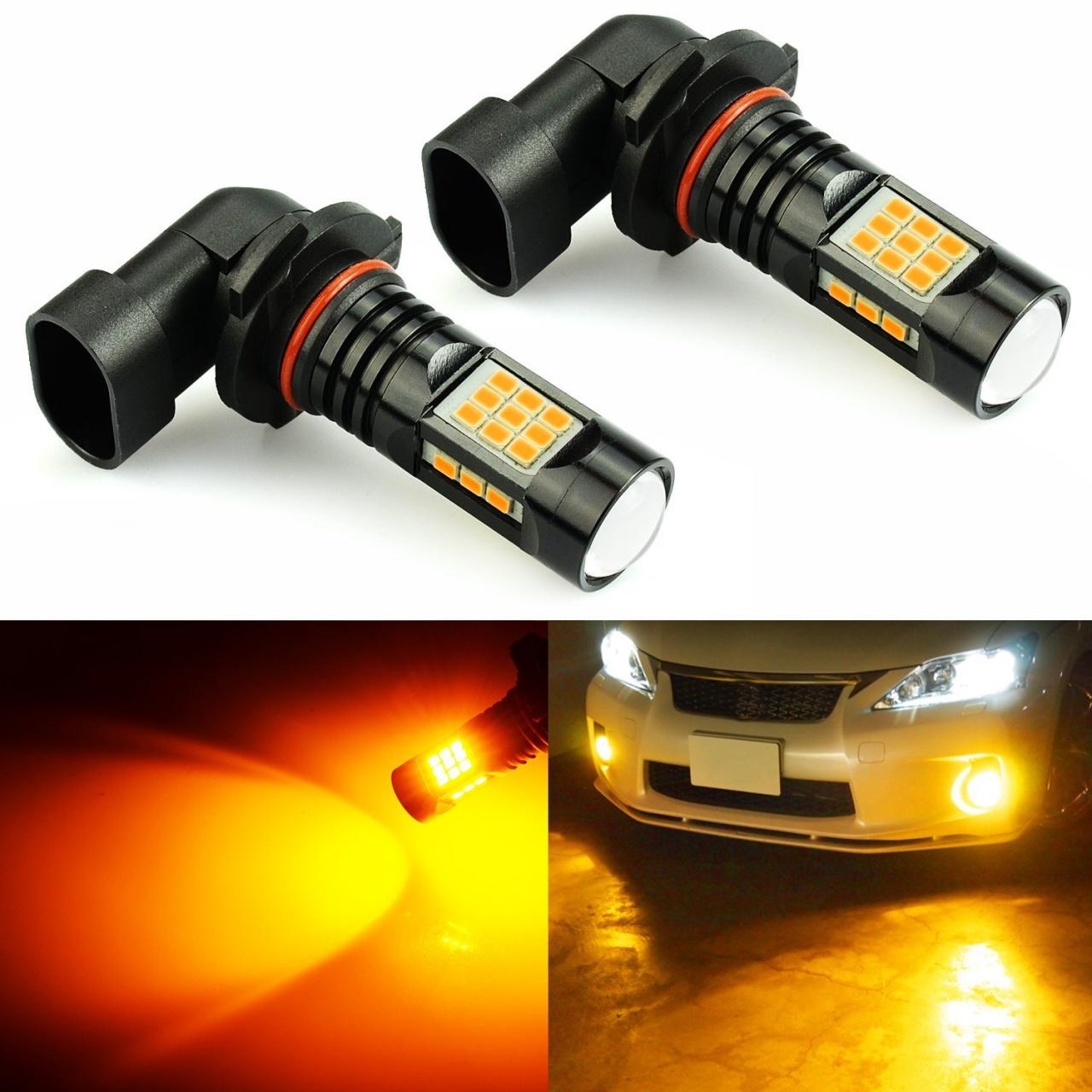 Amber Yellow JDM ASTAR 2400 Lumens Extremely Bright PX Chips PXS24W 2504 LED  Fog Light Bulbs