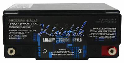 KINETIK HC600-BLU 600 Watt Blue Car Audio Power Cell/Battery+Power/Ground  Wires - EUR 84,38 | PicClick FR