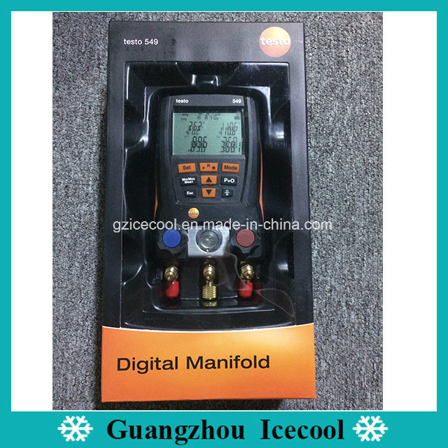 China Original Testo549 2-Valve Digital Manifold Gauge Testo 549 No. 0560  0550 with Two Temperature-Compensated Pressure Sensors - China Testo 549,  Testo549 Digital Manifold Gauge