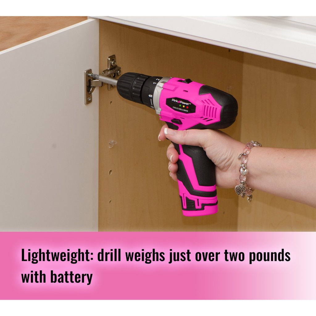 Nordstrand Pink Cordless Drill Set - Electric Screwdriver Power Driver Kit  for Women - 12V Rechargeable Li-Ion Ba… | Drill set, Cordless drill, Electric  screwdriver