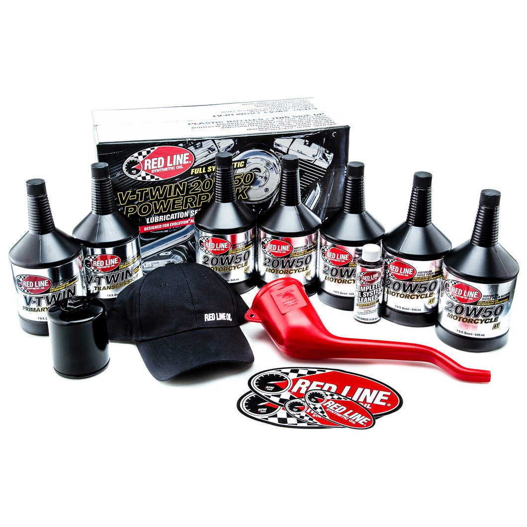 Harley Davidson Oil Change Kit for V Twin Motorcycle - Synthetic Red Line  20W50 – Power Oil Center
