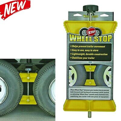 Camco Yellow RV Wheel Stop-Stabilizes Your Trailer by Securing Tandem Tires  RV, Trailer & Camper Parts idrecords Rv Camper Parts
