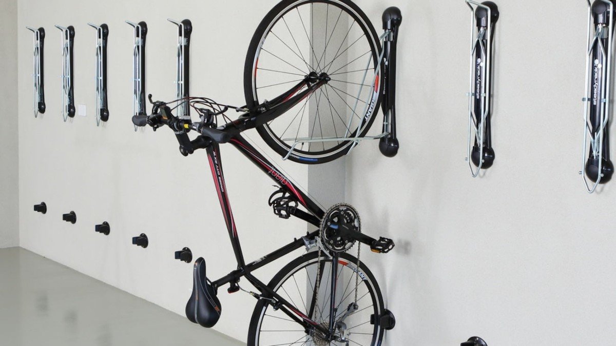 This Wall-Mounted Bike Rack Swivels 160º Side to Side