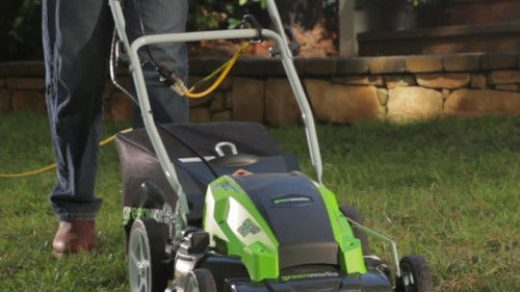 Greenworks 2507402 14 in. Corded Electric 9A Lawn Mower, Green & Black, 1 -  Fred Meyer