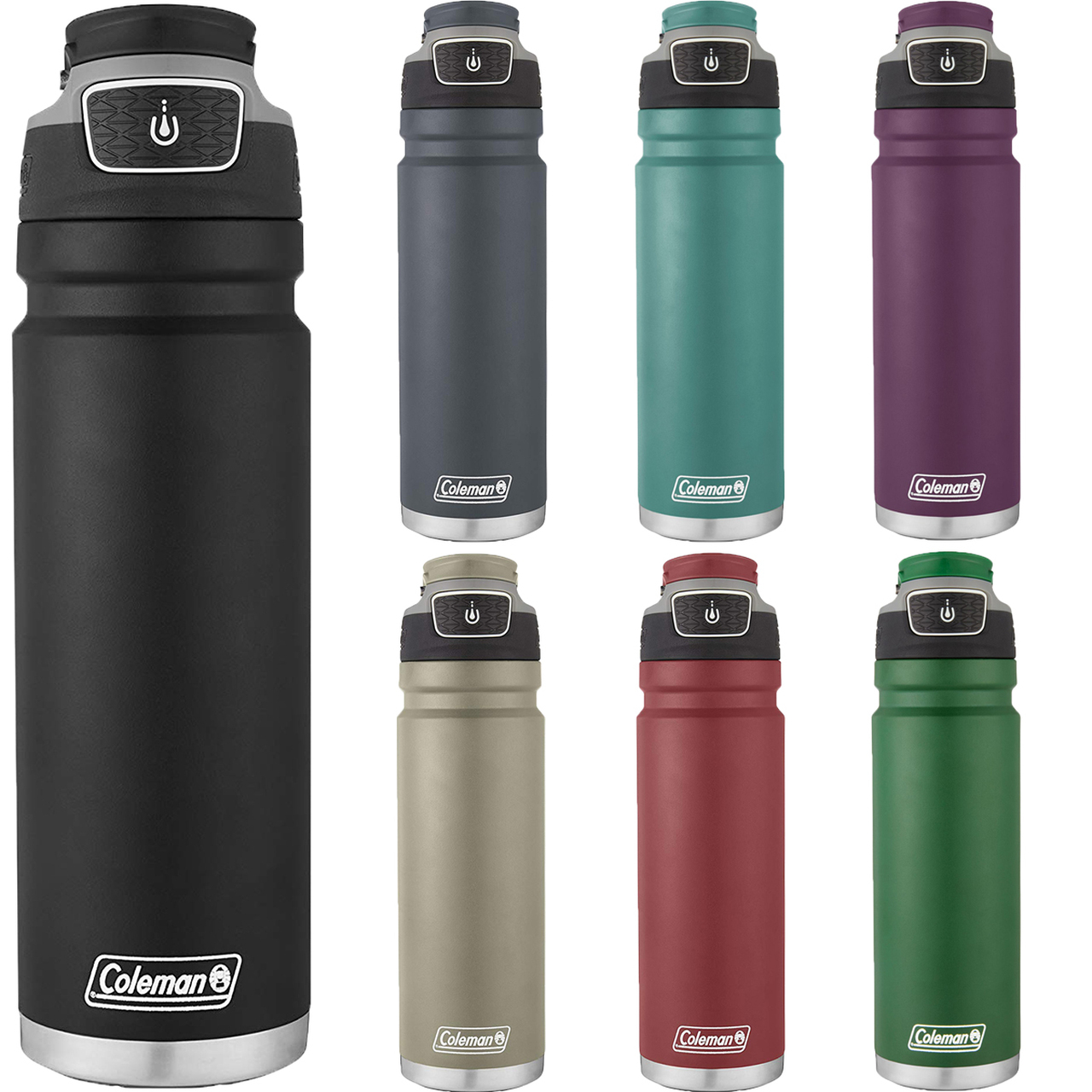 Coleman FreeFlow AUTOSEAL Insulated Stainless Steel Water Bottle, Black, 24  oz. : Amazon.co.uk: Sports & Outdoors