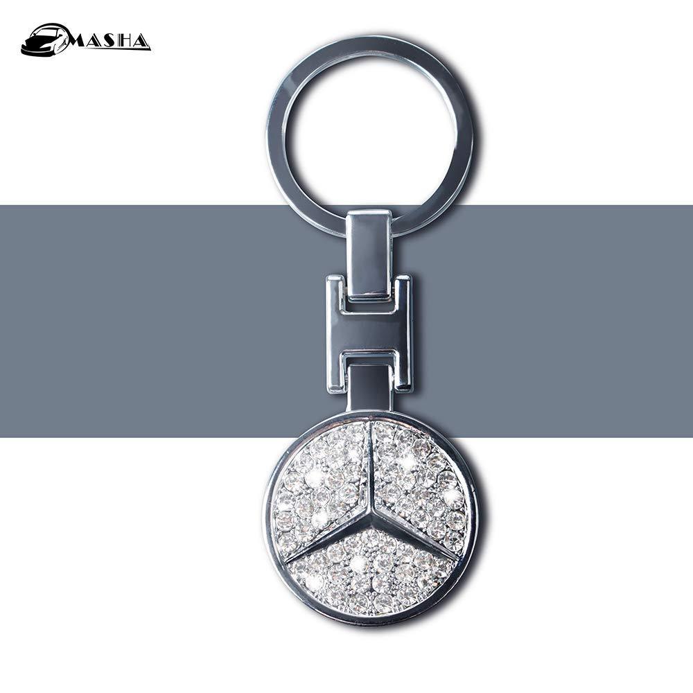 MASHA Car Logo Key Chain Applicable to Mercedes-Benz Accessories Metal Key  Parts Key Chains Keyring