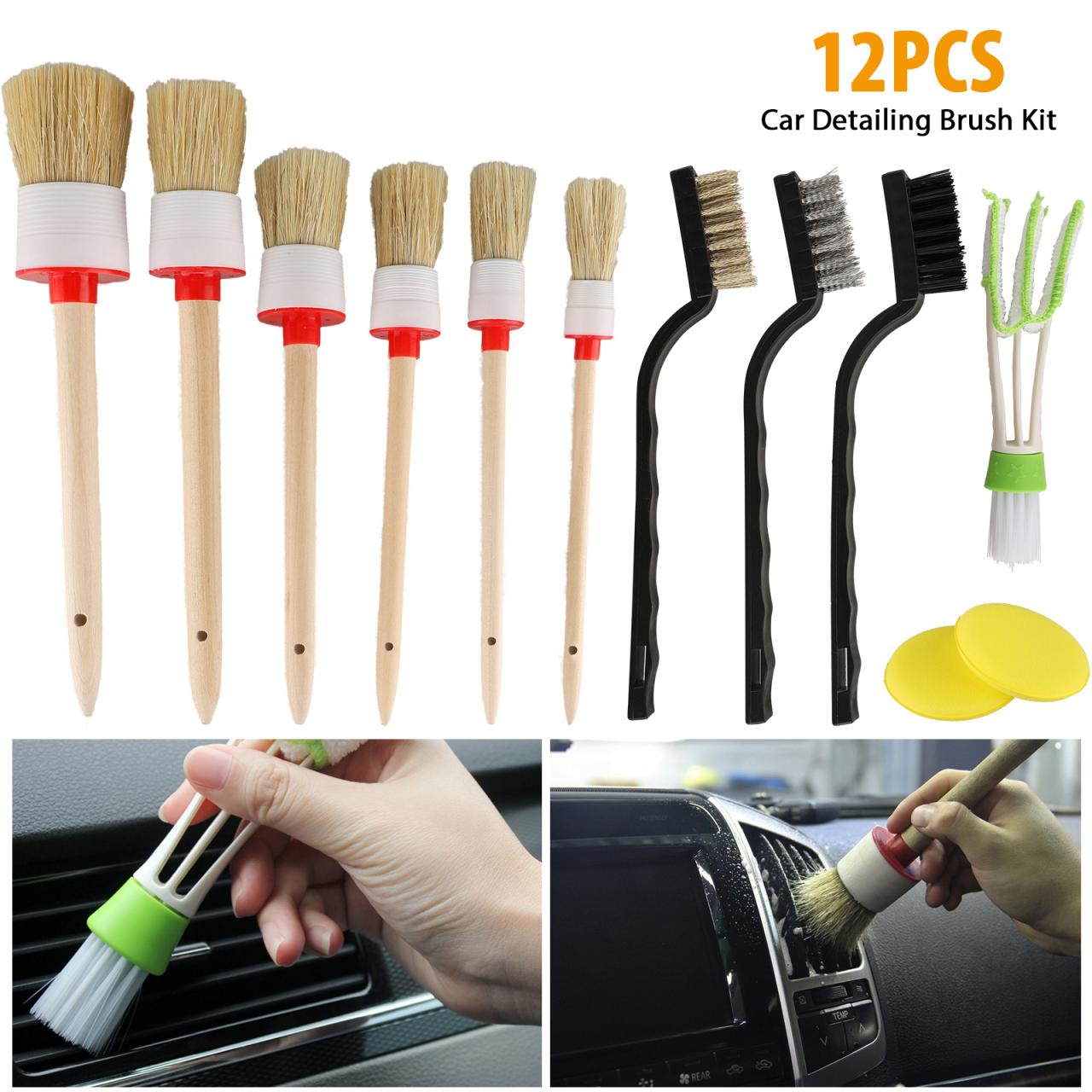 12 Pieces Auto Detailing Brush Set for Cleaning Wheels, Interior, Exterior,  Leather, Car Cleaner Brush Set For Cleaning Engine, Wheel, Interior, Air  Vent, Car, Motorcycle | Walmart Canada