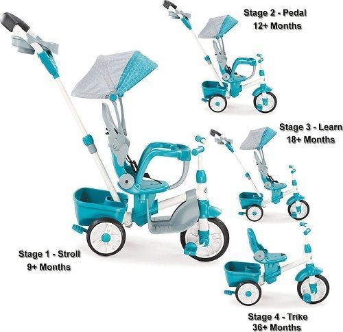 Smart Trike 4 in 1 Kid Tricycle Adjustable Stroller Bike Toddler Ride n  Grow New | Stroller, Little tikes, Popular toys