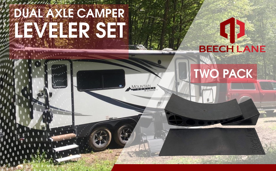 Buy Beech Lane Camper Leveler 2 Pack - Precise Camper Leveling, Includes  Two Curved Levelers, Two Chocks, and Two Rubber Grip Mats, Heavy Duty  Leveler Works for Campers Up to 35,000 LBs