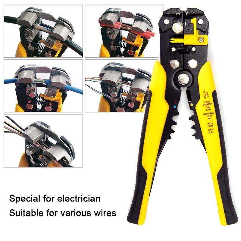 5 in 1 Wire Stripper Automatic Cable Stripper Crimper Pliers Hand Stripping  Crimping Tool Wire Cutter Wire Cable Stripper Wire Stripper Crimping Tool  Automatic Stripping Crimping Pincer Self Adjustable Crimper Pliers Cable