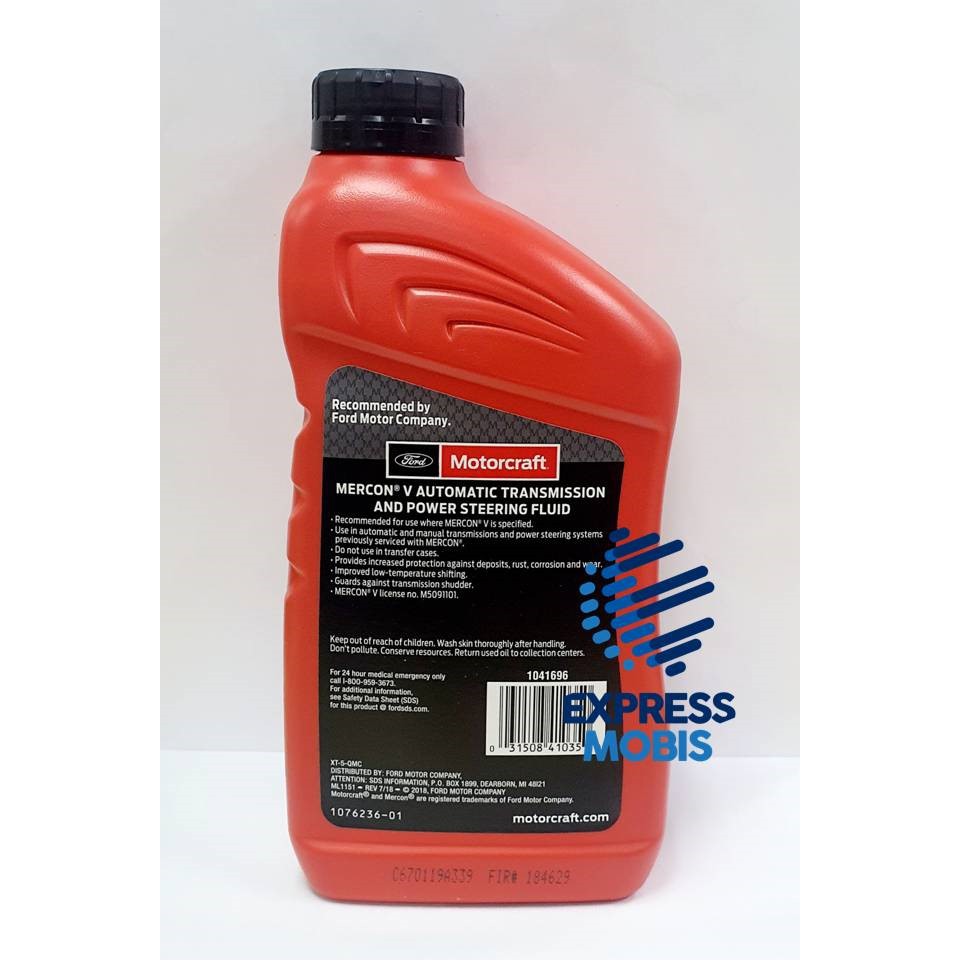MERCON V AUTO TRANSMISSION FLUID / POWER STEERING FLUID - FORD VEHICLES  ONLY | Shopee Malaysia