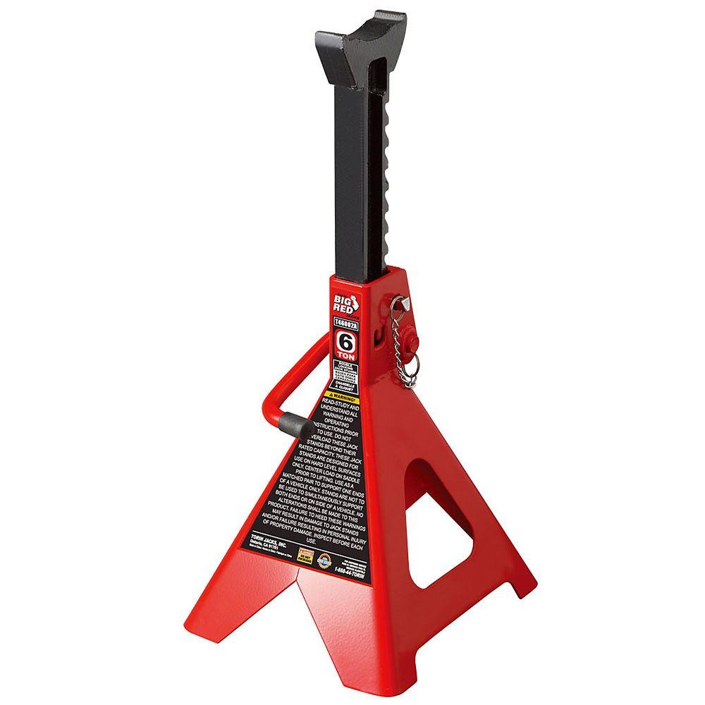 Torin Torin Big Red 6 Ton Capacity Heavy Duty Double Locking Steel Jack  Stands, 1 Pair in the Jacks department at Lowes.com