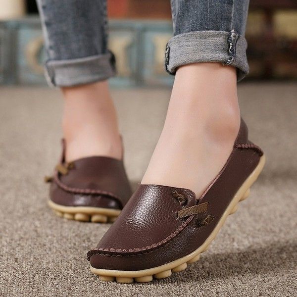 Womens Soft Leather Comfort Driving Loafers Shoes - Coffee - CQ12KJE4XTR | Loafer  shoes women, Casual shoes women, Leather shoes woman
