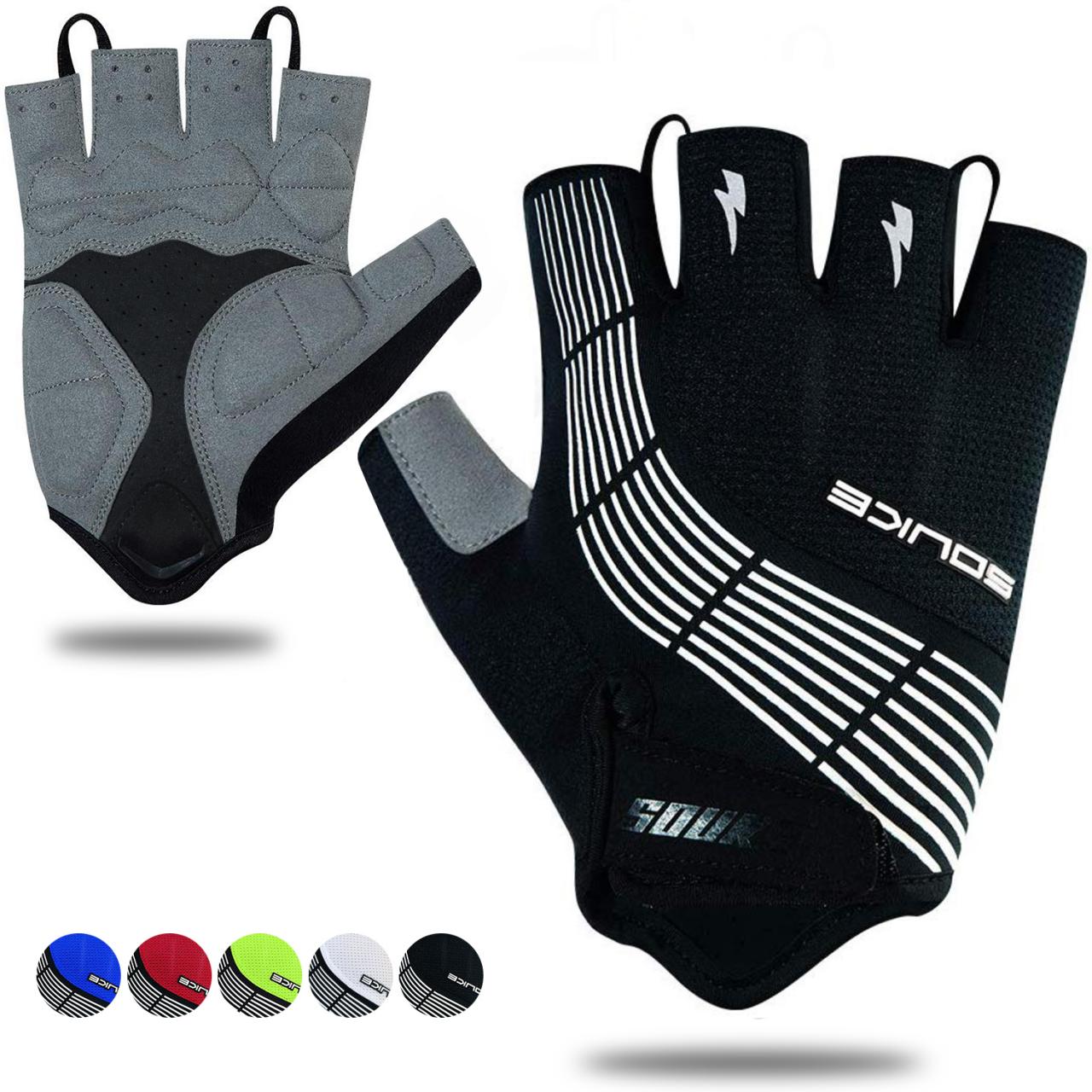 GEARONIC TM New Fashion Cycling Bike Bicycle Motorcycle Shockproof Foam  Padded Outdoor Sports Half Finger Short Gloves – Blue “L” –  TopCampingHub.com