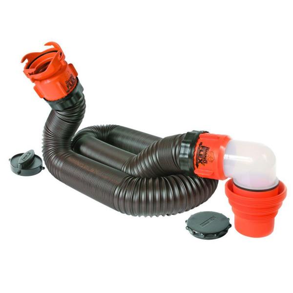 Buy Camco RhinoEXTREME 20ft RV Sewer Hose Kit - Includes Swivel Fitting and  Translucent Elbow with 4-in-1 Dump Station Fitting - Crush Resistant -  Storage Caps Included (21012) Online in Turkey. B07ZPJN2N9