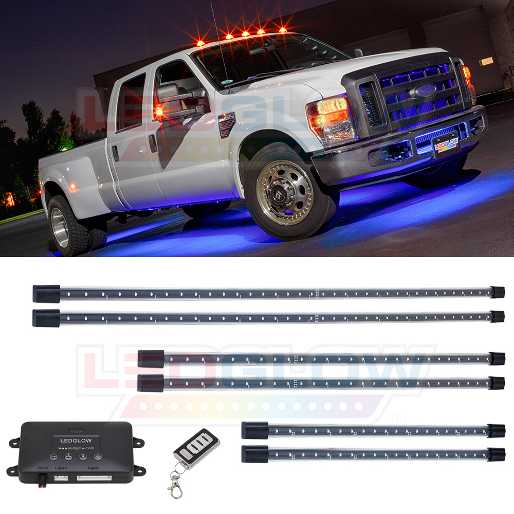 Buy LEDGlow 6pc Multi-Color Truck Slimline LED Underbody Underglow Accent  Neon Lighting Kit - 10 Solid Colors - 13 Unique Patterns - Music Mode -  Water Resistant Tubes - Includes Control Box