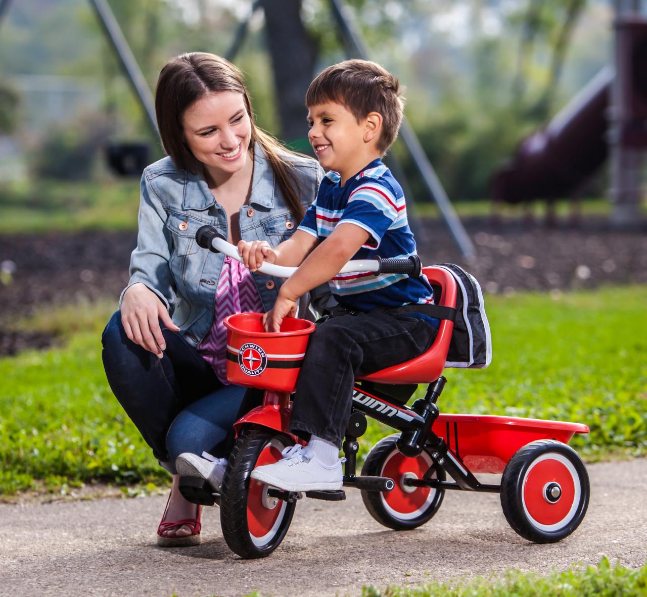 Buy Schwinn Roadster Kids Tricycle, Easy Steer 4 in 1 Tricycle , Pink  Online in Indonesia. B076ZMWFBK